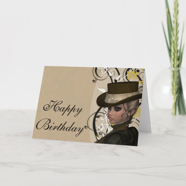 Vintage Hübsche Geburtstagskarte 1 Karte (Vorderseite)