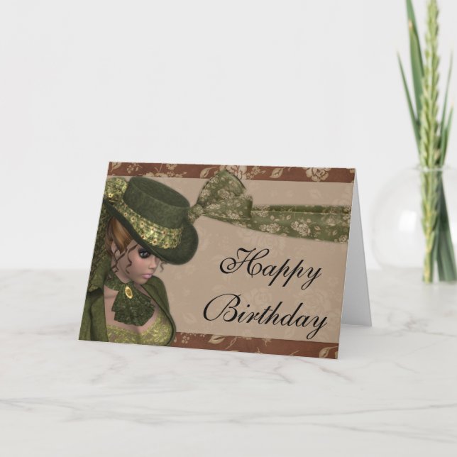 Vintage Hübsche Geburtstagskarte 3 Karte (Vorderseite)