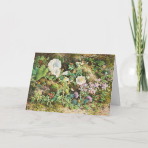 Vintage hübsche Petunien Blume Blumenbemalung Karte