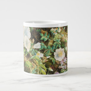 Vintage hübsche Petunien Blumen Blumenmalerei Jumbo-Tasse