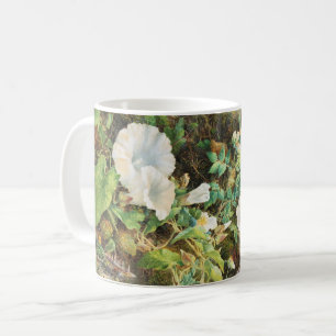 Vintage hübsche Petunien Blumen Blumenmalerei Kaffeetasse
