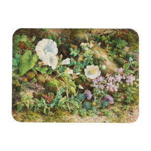 Vintage hübsche Petunien Blumen Blumenmalerei Magnet
