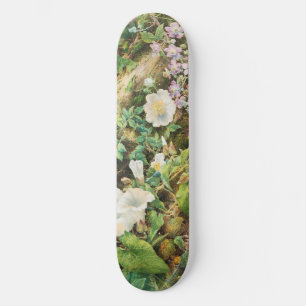 Vintage hübsche Petunien Blumen Blumenmalerei Skateboard