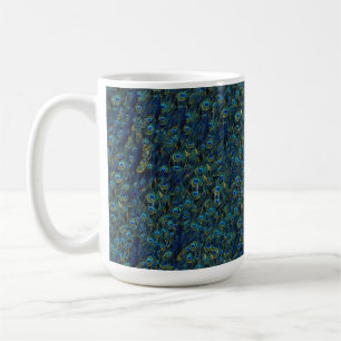 Vintage-hübsche Pfauenfeder Tapete Tasse