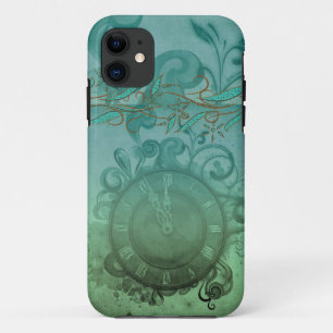 vintage hübsche Steampunk-Uhr und Schwünge iPhone 11 Hülle