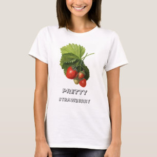 Vintage Hübsche Strawberry Illustration Personalis T-Shirt
