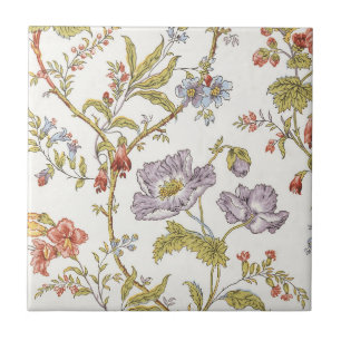 Vintage hübsches Blumenranken-Blumenmuster Fliese