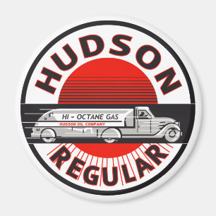 Vintage Hudson Regular-Benzin-Schild Magnet