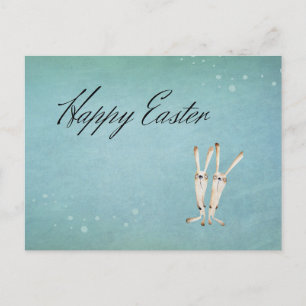 Vintage Huhn Frohe Ostern Postkarte