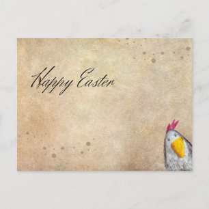 Vintage Huhn Frohe Ostern Postkarte