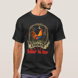 Vintage-Huhn-Schwiegervater-Kostüm Hühner-Farmer T-Shirt
