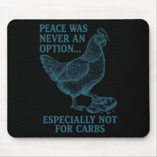 Vintage-Hühnchen-Meme Sarkastischer Low-Carb-Diät- Mousepad