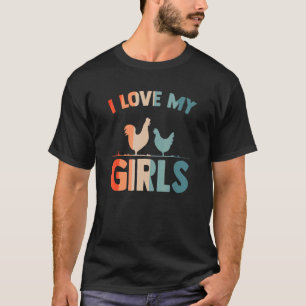 Vintage-Hühner Landwirtschaft Bauernhof Landwirt A T-Shirt