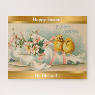 Vintage Hühner Ostern Urlaub Puzzle