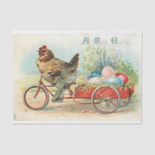 Vintage Hühner- und Ostereier - Dekoupage Seidenpapier
