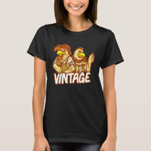 Vintage Hühnerliebhaber Bauernhof Landleben T-Shirt