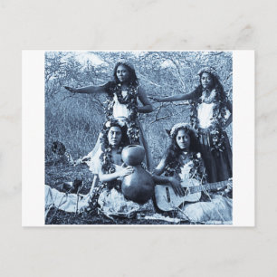 Vintage Hula Girls aus dem Hoheitsgebiet Hawaiis Postkarte