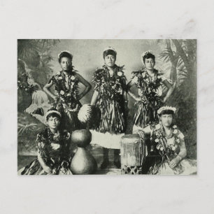 Vintage Hula Postkarte
