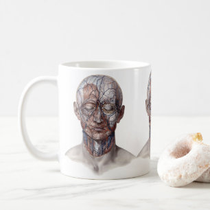Vintage Human Anatomie Wissenschaft, Kopf Hals Nas Kaffeetasse