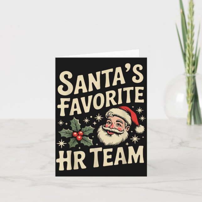 Vintage Human Resource Matching Hr Retro Christmas Karte (Vorderseite)