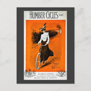 Vintage Humber Bike-Werbung Postkarte