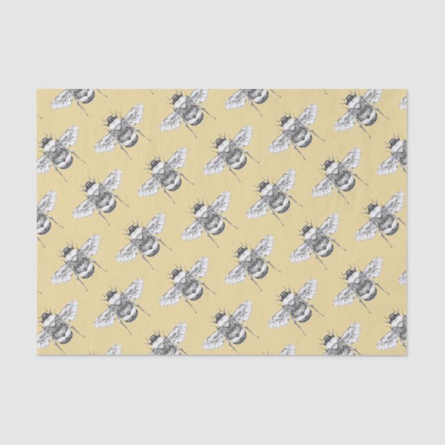 Vintage Hummel-Bienen Seidenpapier (Vorderseite)