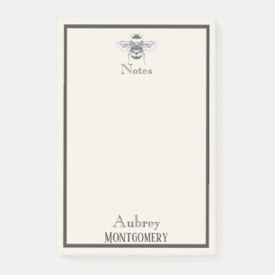 Vintage Hummelillustration Personalisiert Post-it Klebezettel