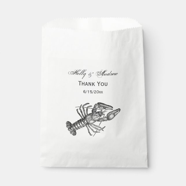 Vintage Hummer #1 Zeichnend Geschenktütchen (Vorderseite)