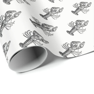 Vintage-Hummer #1 Zeichnung Geschenkpapier