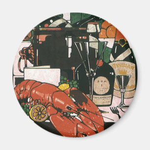 Vintage-Hummer-Champagner; Fancy elegante Party Magnet