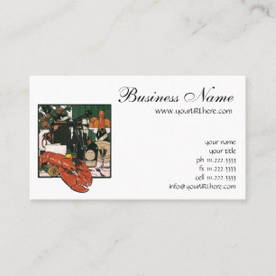Vintage-Hummer-Champagner, Fancy elegante Party Visitenkarte