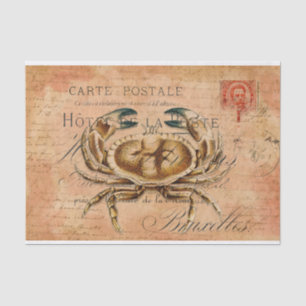 Vintage-Hummer-Französische-Postkarten-Decoupage Seidenpapier