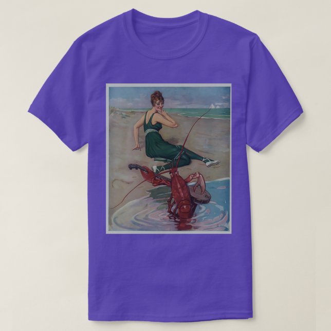 Vintage Hummer Gitarre Serenade Illustration 1914 T-Shirt (Design vorne)
