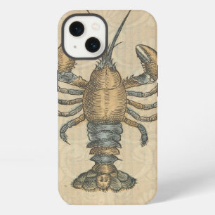 Vintage-Hummer-Illustration: Küsten-Damaskus iPhone 13 Hülle