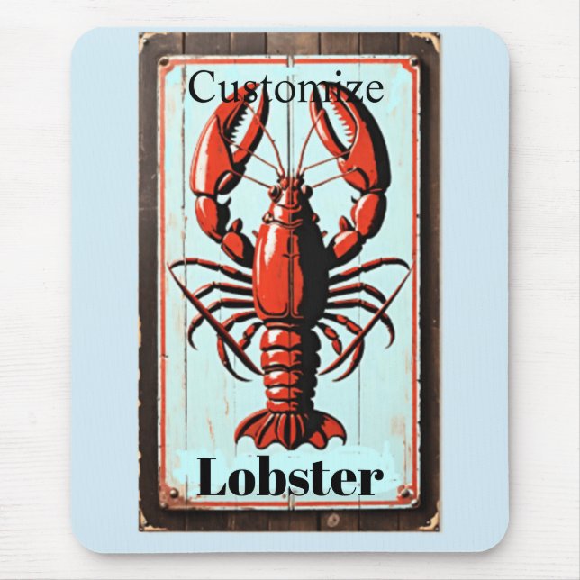 Vintage-Hummergeichen Thunder_Cove Mousepad (Vorne)