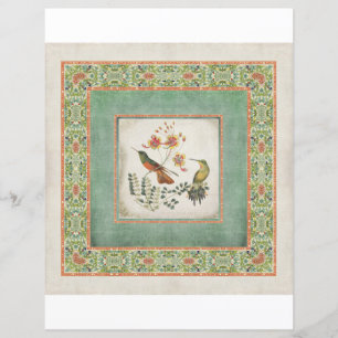Vintage Hummingbirds Chinoiserie Asiatisches Blume