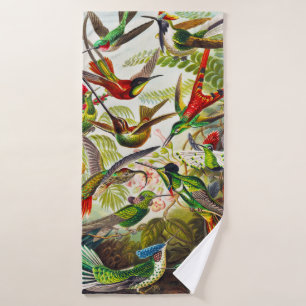 Vintage Hummingbirds von Ernst Haeckel Badehandtuch