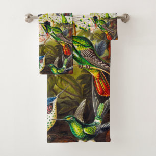 Vintage Hummingbirds von Ernst Haeckel Badhandtuch Set