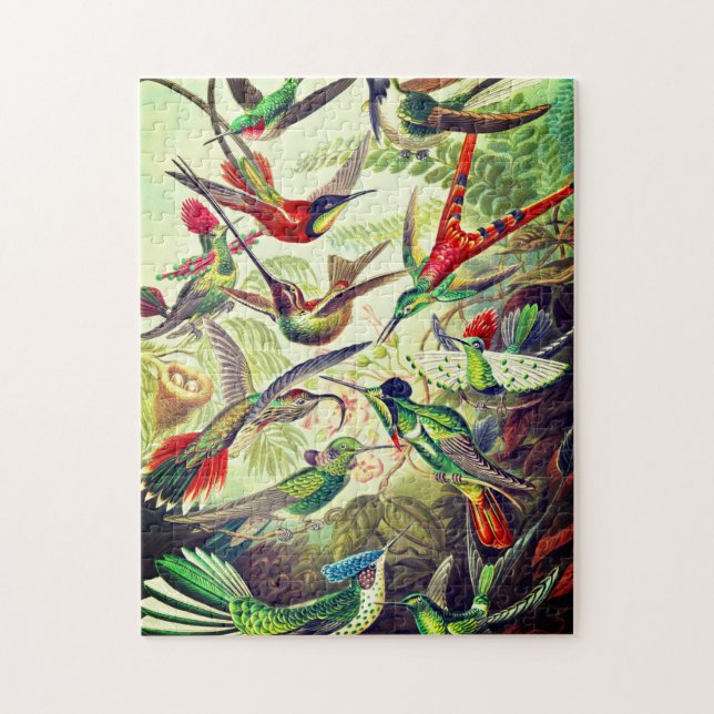 Vintage Hummingvögel von Ernst Haeckel Puzzle (Vertikal)