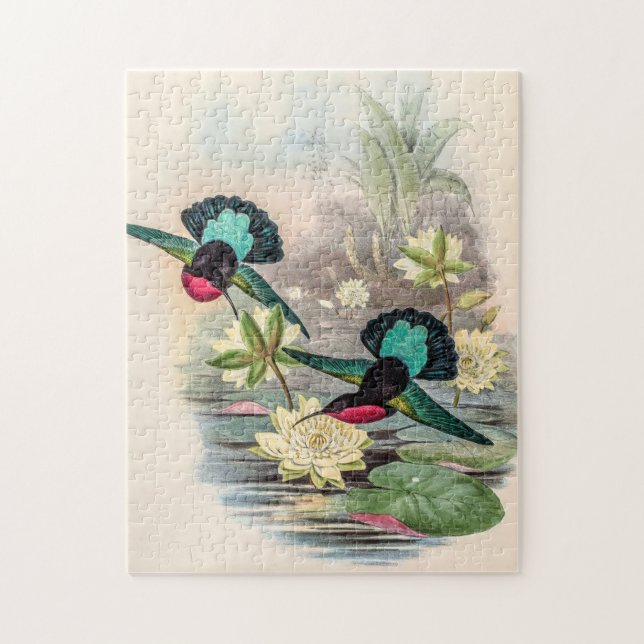 Vintage Hummingvögel von John Gould Puzzle (Vertikal)