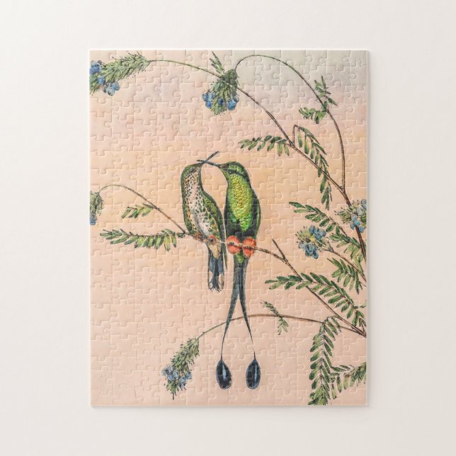 Vintage Hummingvögel von John Gould Puzzle (Vertikal)