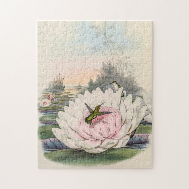 Vintage Hummingvögel von John Gould Puzzle (Vertikal)
