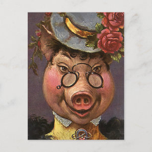 Vintage Humor, alberne und lustige viktorianische Postkarte