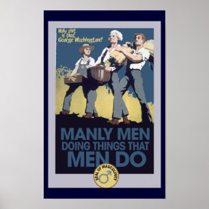Vintage Humor Männliche MÄNNER Poster