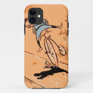 Vintage humorvoller Mann Fahrrad fahren Fall Katze Case-Mate iPhone Hülle