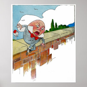 Vintage-Humpty-Dumpty-Kinderreim-Illustration Poster