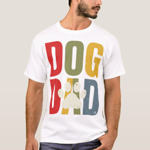 Vintage-Hund-Daddy-Pfotenabdruck-Retro-Typografie- T-Shirt