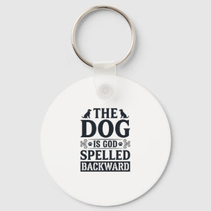 Vintage-Hund-ist-Gott-rückwärts-geschriebenes-Shir Schlüsselanhänger