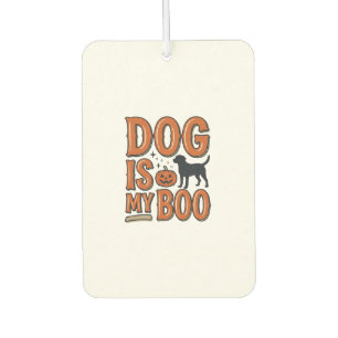 Vintage-Hund ist mein Boo-Halloween-Shirt-Design_1 Autolufterfrischer
