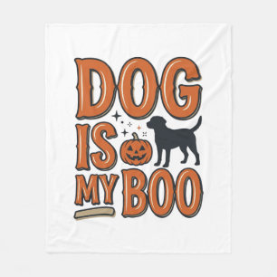 Vintage-Hund ist mein Boo-Halloween-Shirt-Design_1 Fleecedecke